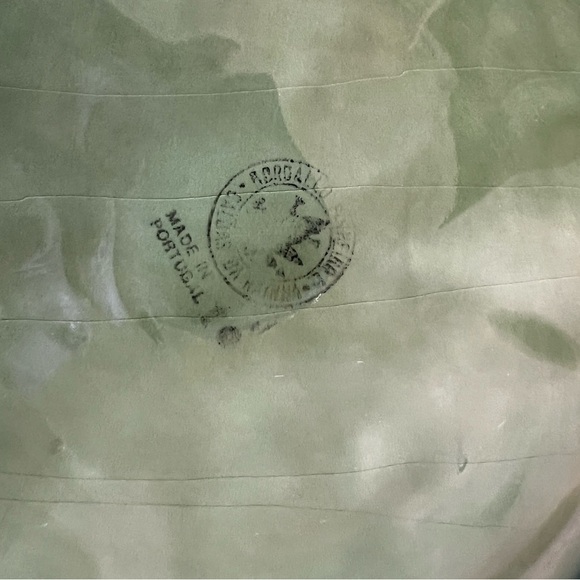 GORGEOUS GREEN PLATTER / CHARGER BORDELLO PIENHERO MADE IN PORTUGAL - Picture 3 of 3